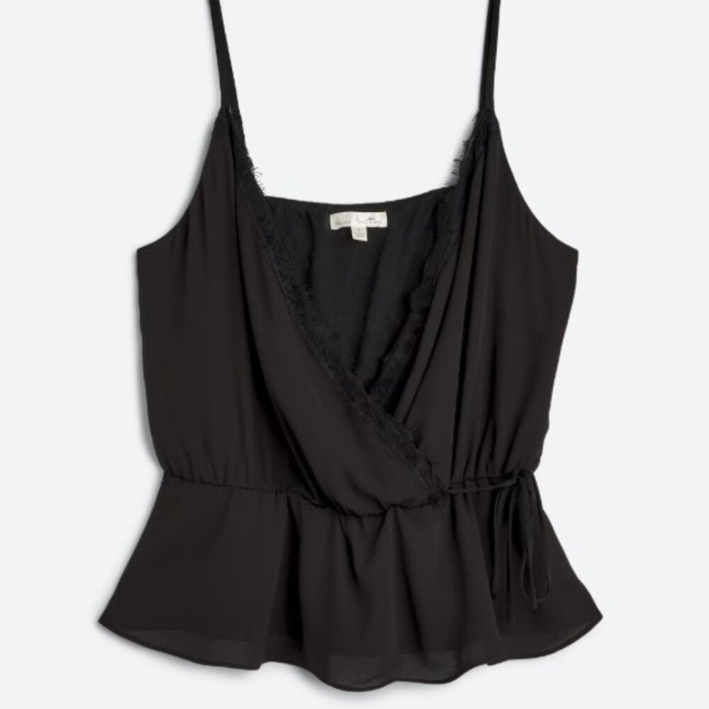 Nine Britton Gabriella Surplice Lace Detail Tank Top Women's XL